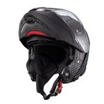 capacete texx escamoteável kratos sólido preto fosco 61 (mp)