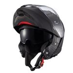 capacete texx escamoteável kratos sólido preto fosco 61 (mp)