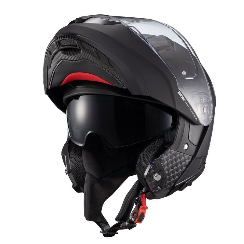 capacete texx escamoteável kratos sólido preto fosco 61 (mp)