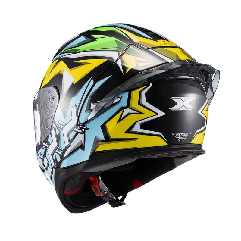Capacete Texx Raptor Genesis Azul e Branco 58