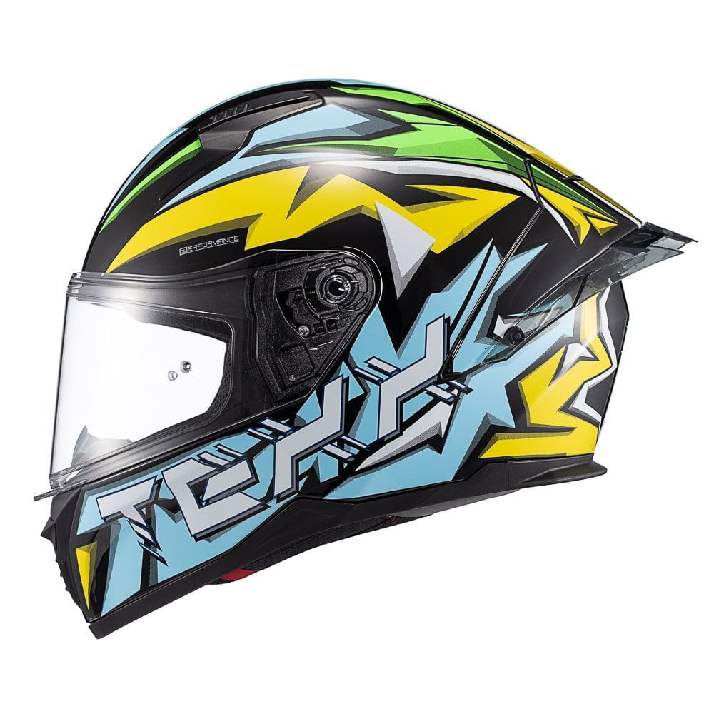 Capacete Texx Raptor Genesis Azul e Branco 62