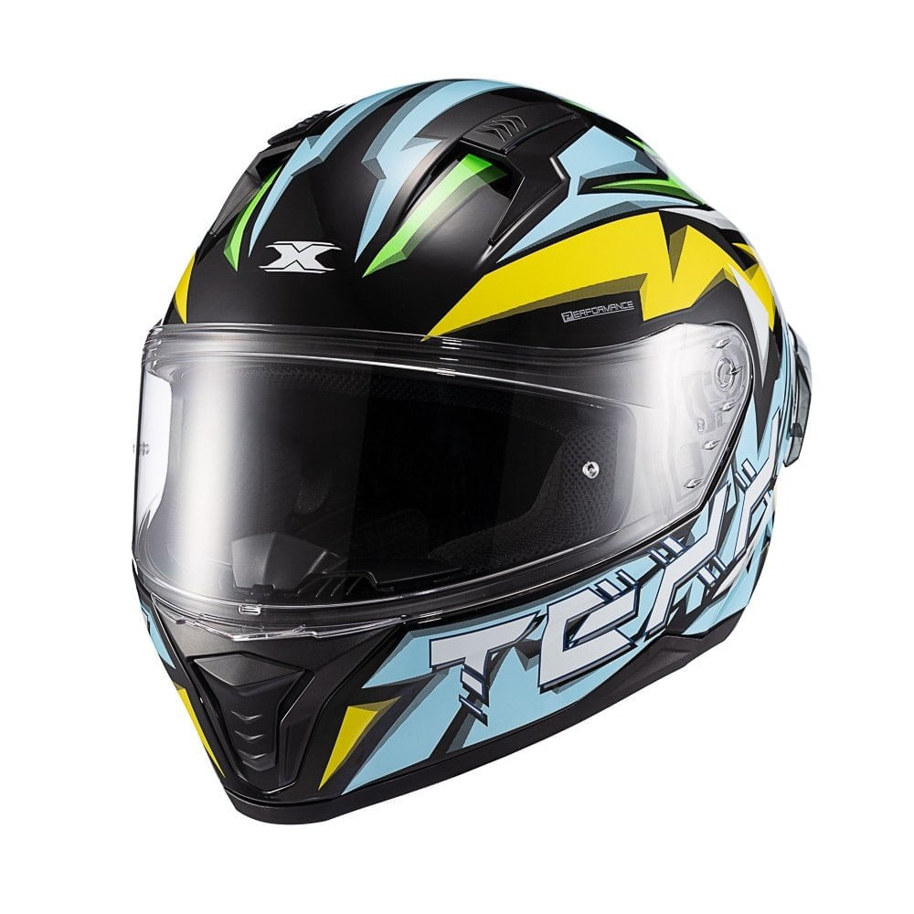 Capacete Texx Raptor Genesis Azul e Branco 64