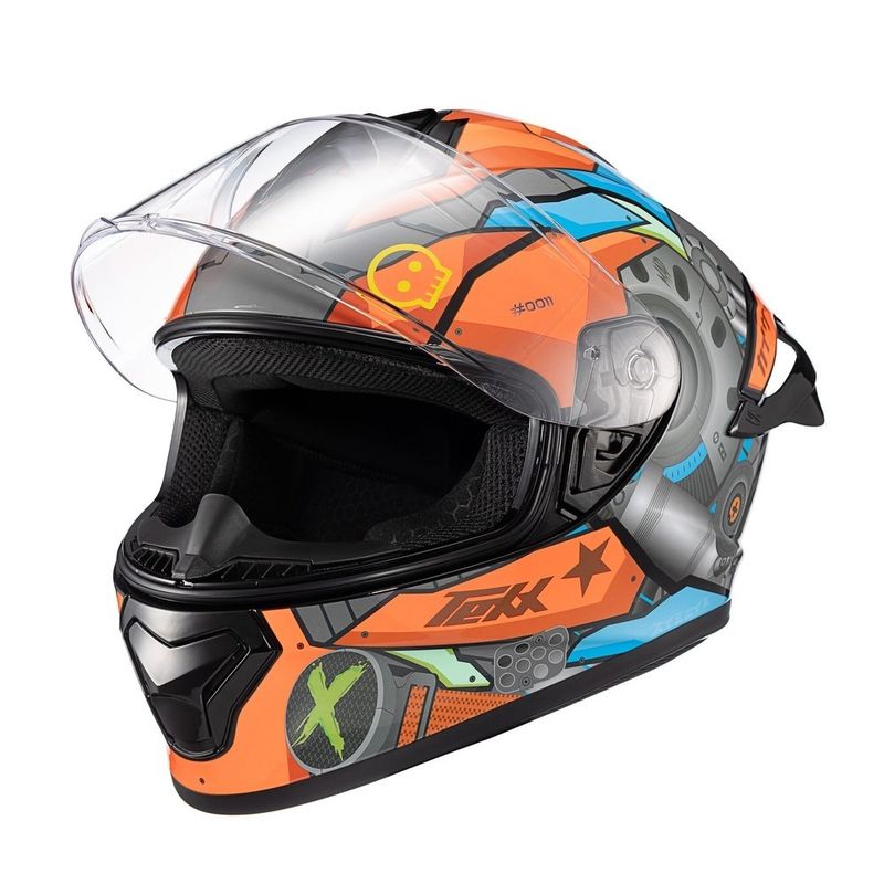 capacete texx spihe gear vermelho e azul 60 (mp)