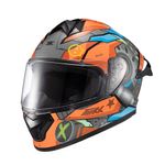 capacete texx spihe gear vermelho e azul 60 (mp)