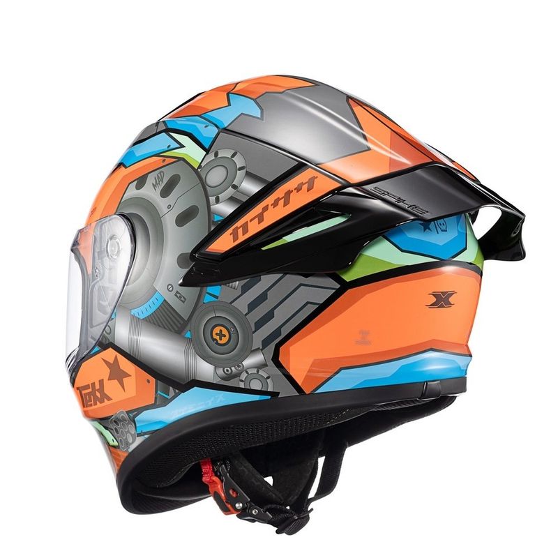 capacete texx spihe gear vermelho e azul 60 (mp)