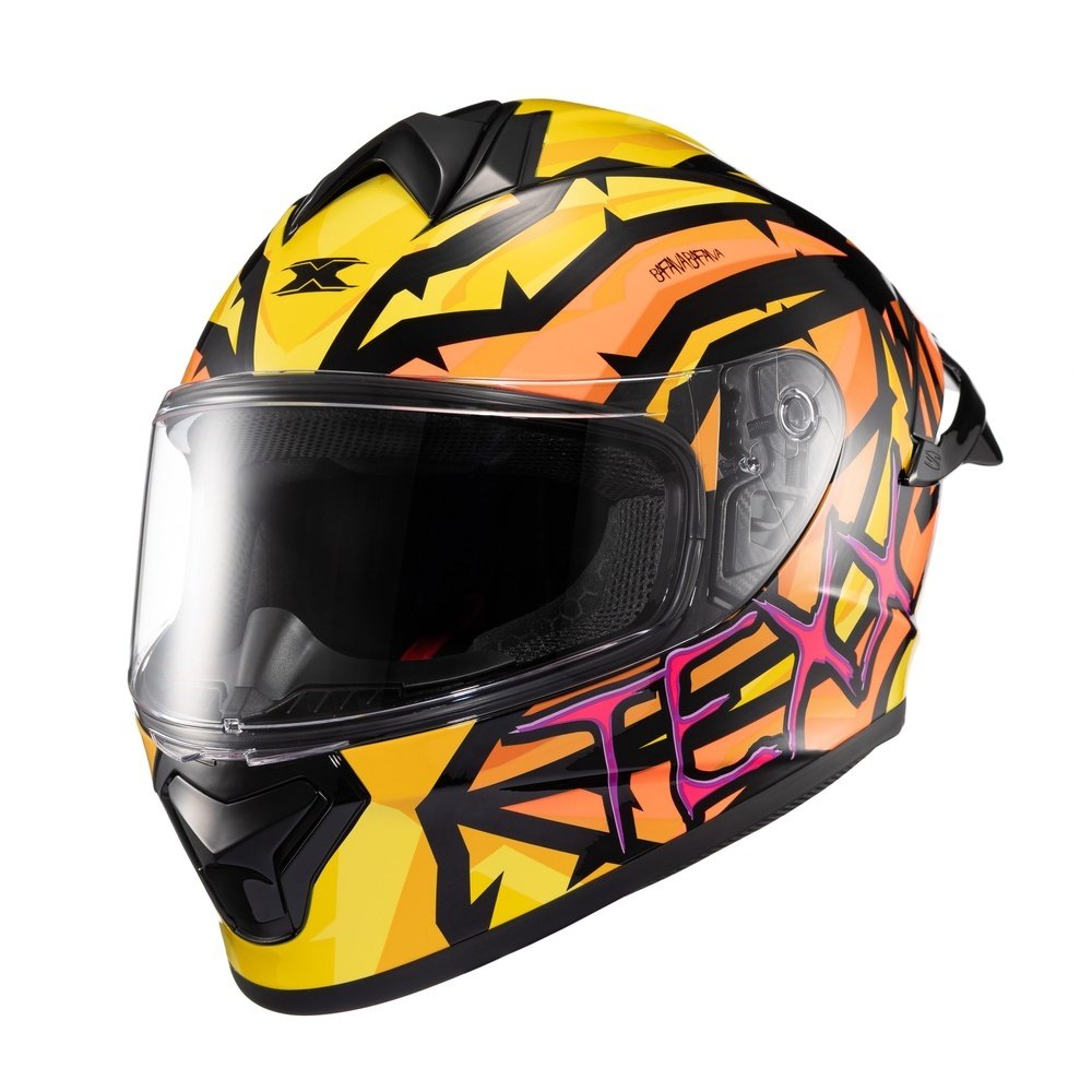 Capacete Texx Spihe Maasai Laranja e Amarelo 58