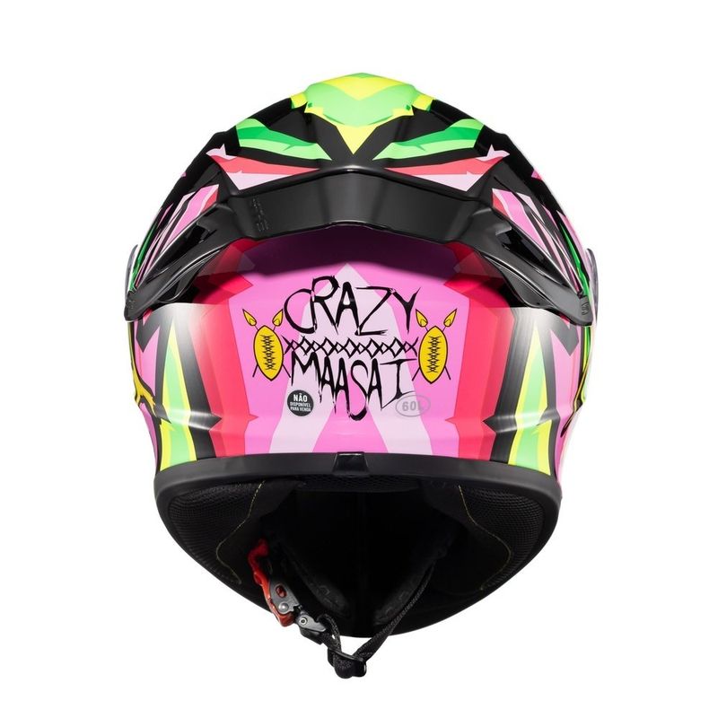 capacete texx spihe maasai verde e rosa 60 (mp)