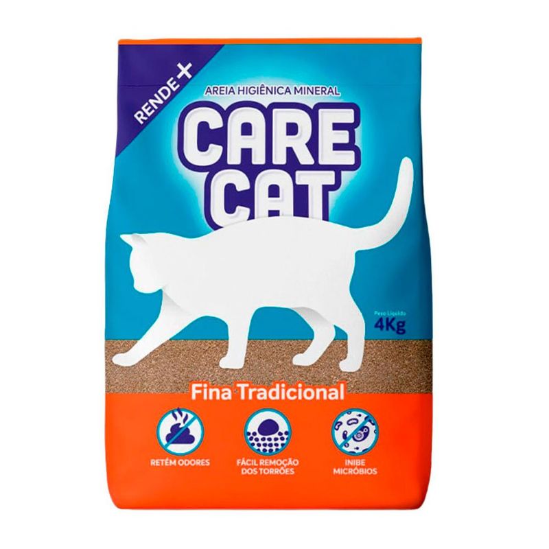 areia higiênica para gatos carecat tradicional fina 10kg (mp)