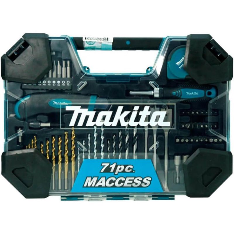 jogo de 71 peças brocas e bits makita e-22589