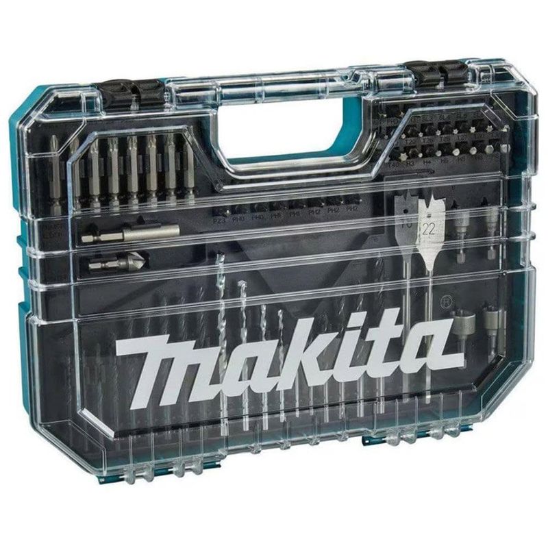 jogo de 75 peças brocas e bits makita e-15126