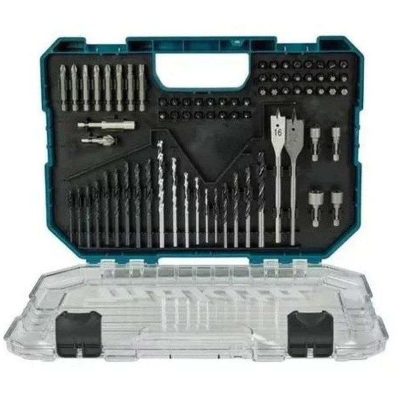 jogo de 75 peças brocas e bits makita e-15126