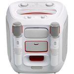 caixa de som jbl bluetooth partybox encore 2 com 2 microfones branca