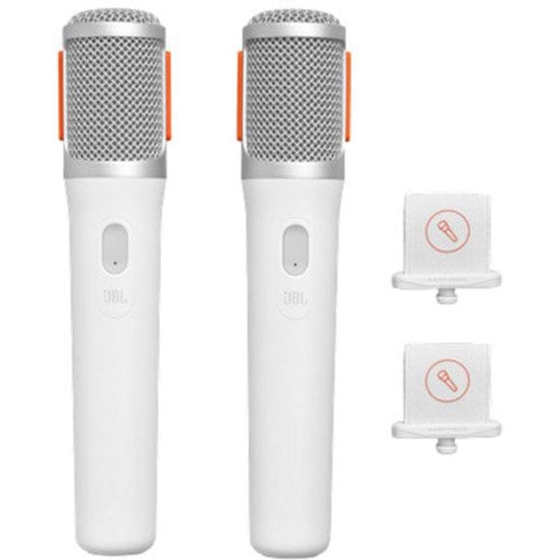 caixa de som jbl bluetooth partybox encore 2 com 2 microfones branca