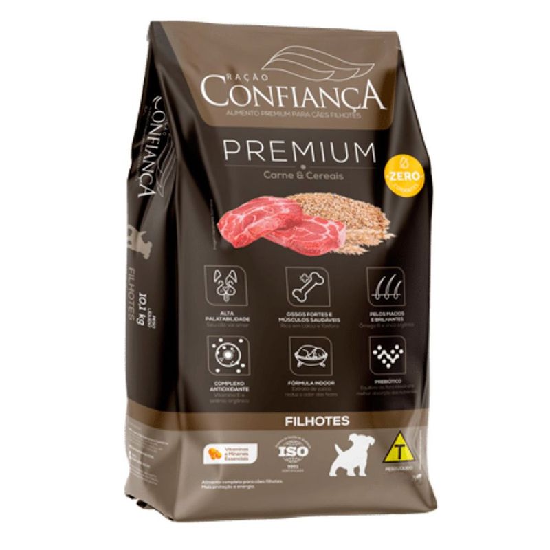 ração para cães filhotes confiança 6kg (mp)