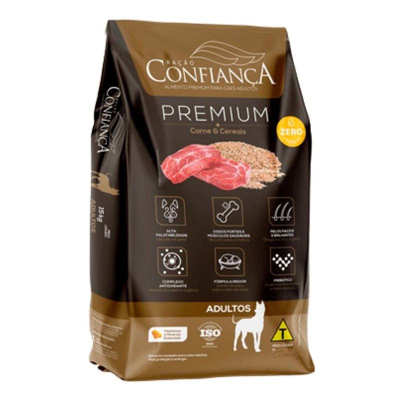ração para cães adultos confiança 15kg (mp)