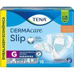 fralda descartável adulto tena dermacare slip g 16 unidades