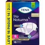 fralda descartável adulto tena slip noturna g 16 unidades