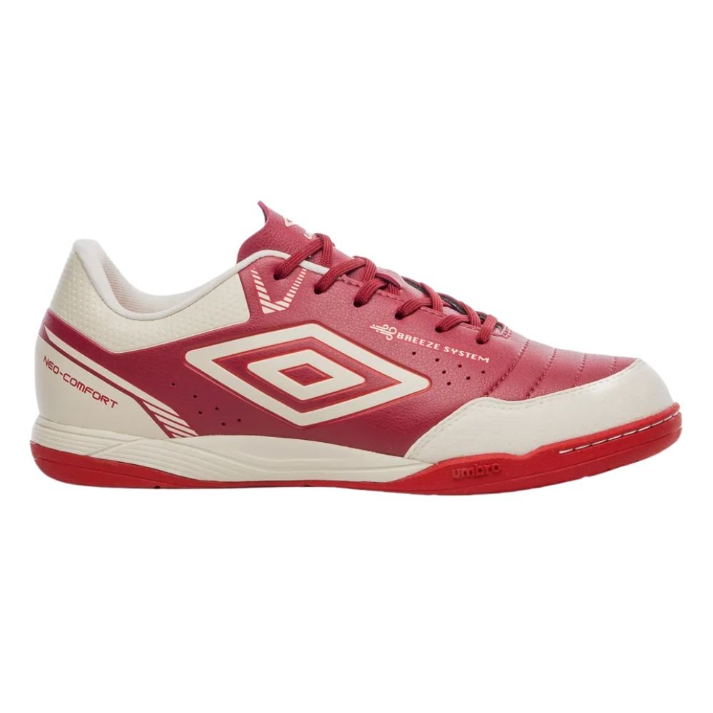 Chuteira Futsal N°40 Umbro Neo-Comfort Vermelho E Branco (MP)
