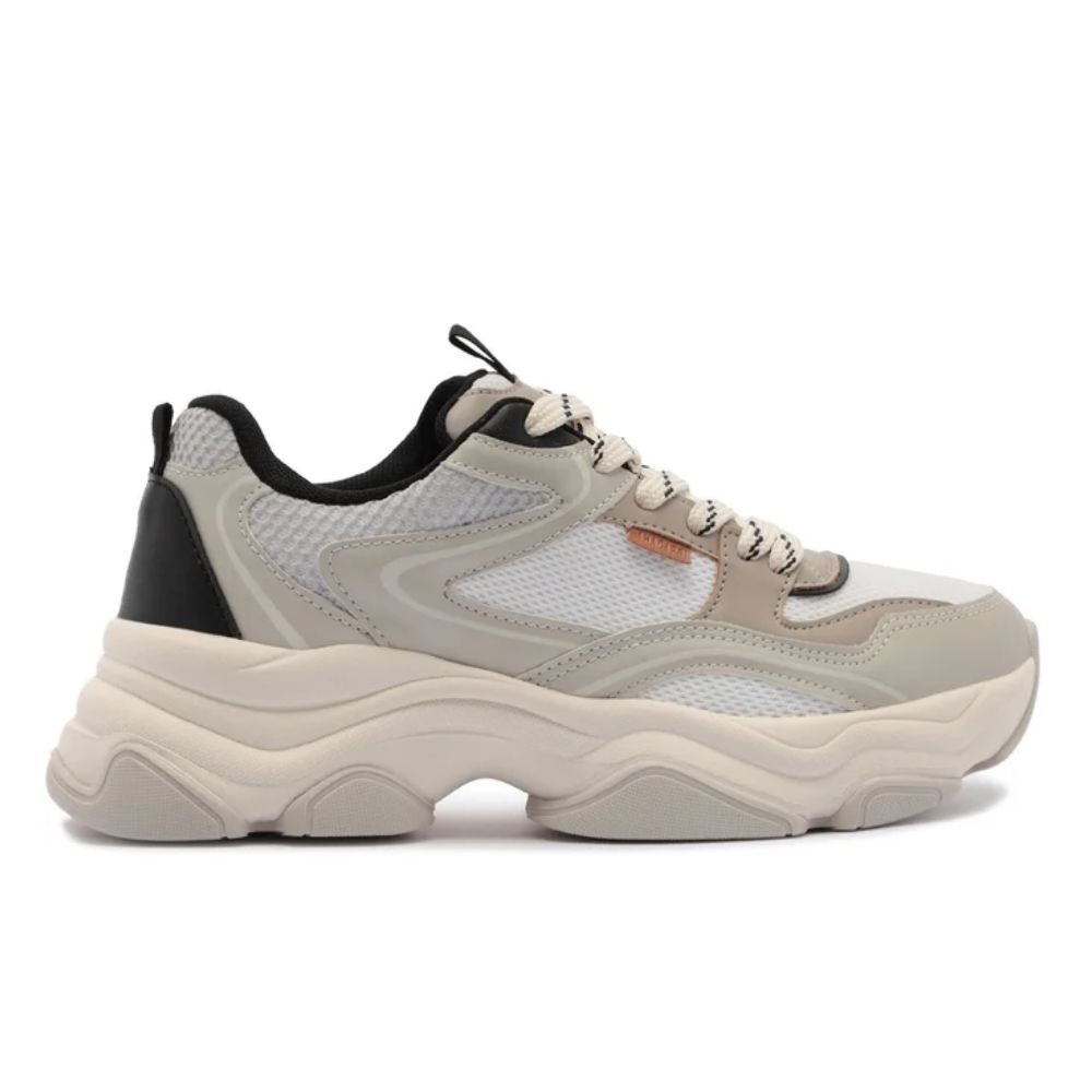 Tênis Casual Feminino n°36 Anacapri Alexa Cinza e Preto