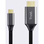 cabo trust usb-c para hdmi 4k calyx cinza
