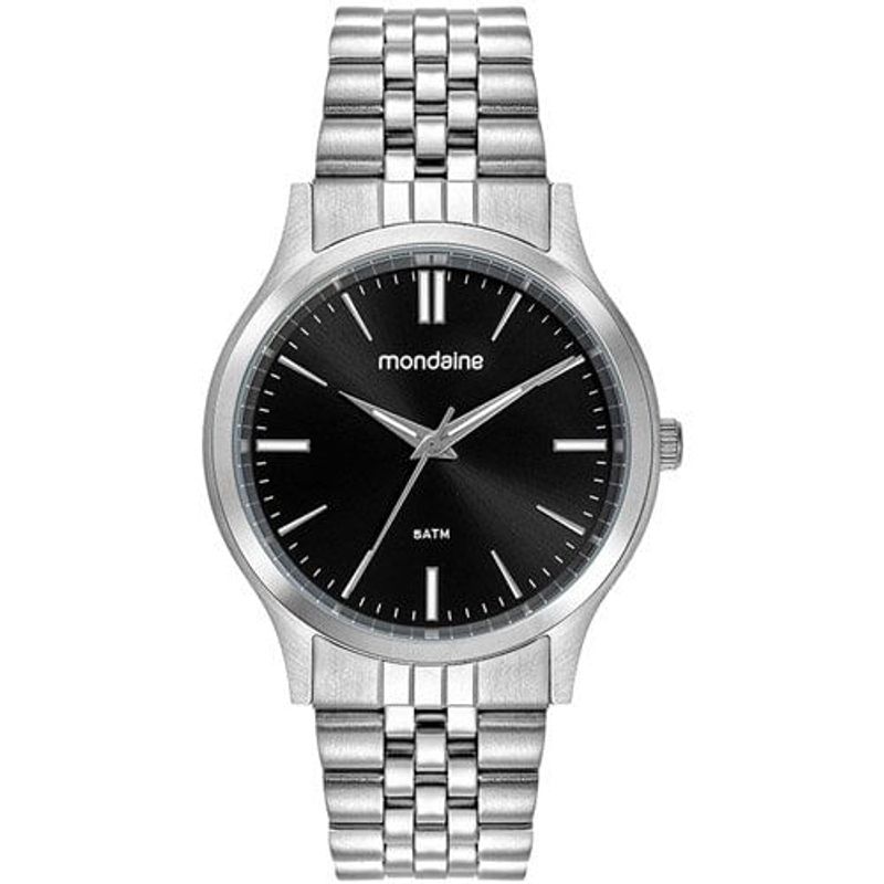 relógio masculino mondaine prata 33033g0mvna3