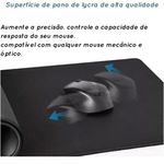 mousepad executivo huaixi de couro preto e-bi