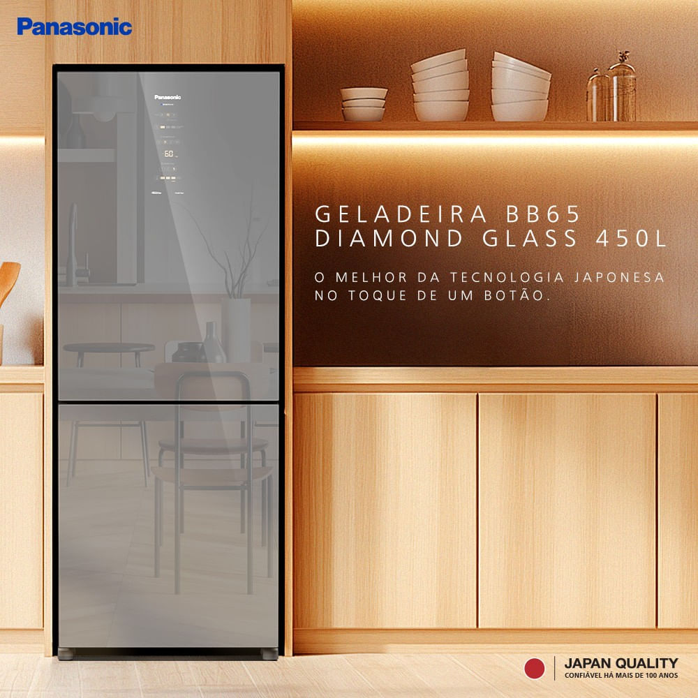 Geladeira Panasonic Frost Free 467 Litros 127V Espelhado Inox NR