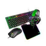 kit teclado mouse mousepad e headset viper pro naja rgb usb 419 (mp)
