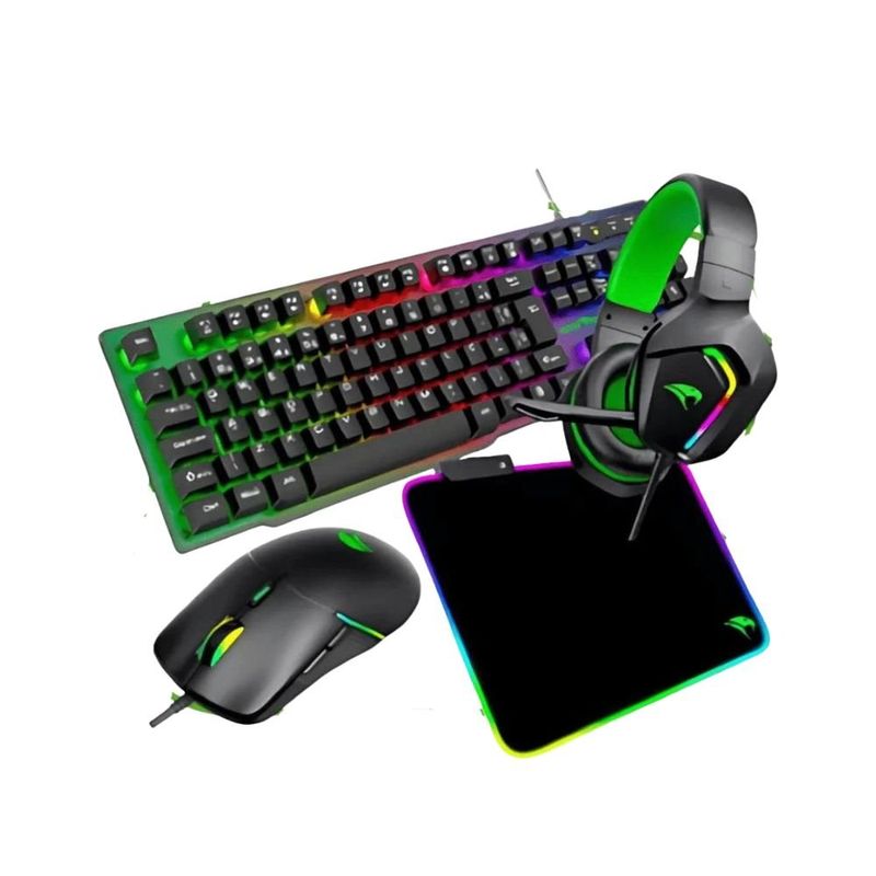 kit teclado mouse mousepad e headset viper pro naja rgb usb 419 (mp)