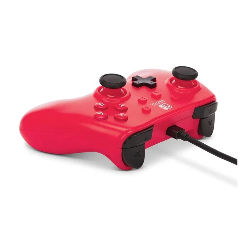 controle com fio nintendo switch power a vermelho (mp)