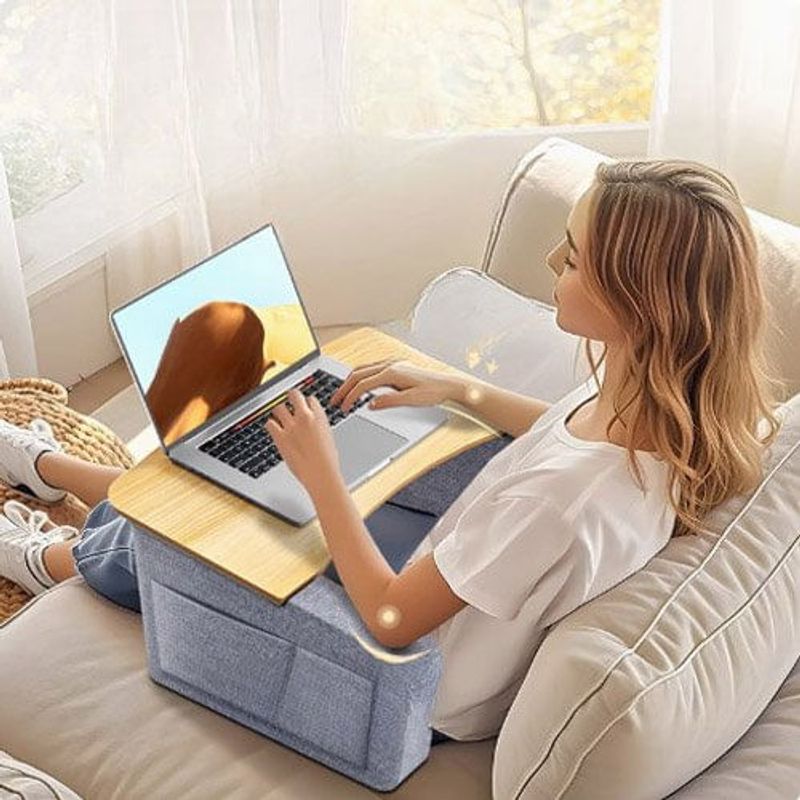 mesa cama pequena fixa cinza up ep t-bi