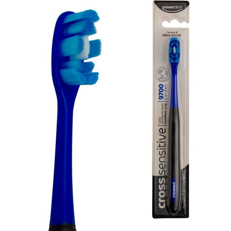escova dental powerdent cross sensitive cores sortidas