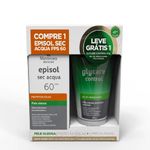 kit episol sec aqua protetor solar episol fps60 40ml + gel de limpeza suave glycare control 60g