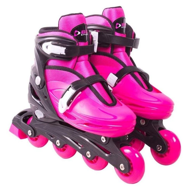 patins bel fix inline rollers radical nº 33/36 rosa (mp)
