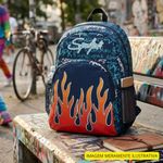 mochila tm sport pack de poliéster 36x46cm sortido (mp)