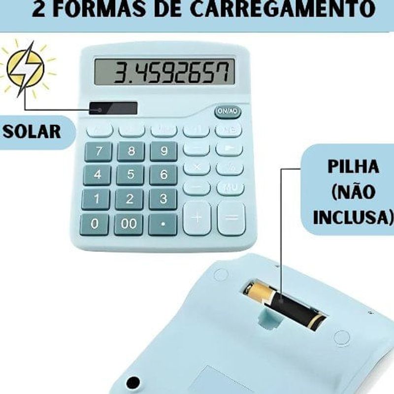 calculadora de mesa xiongzhi azul e-bi