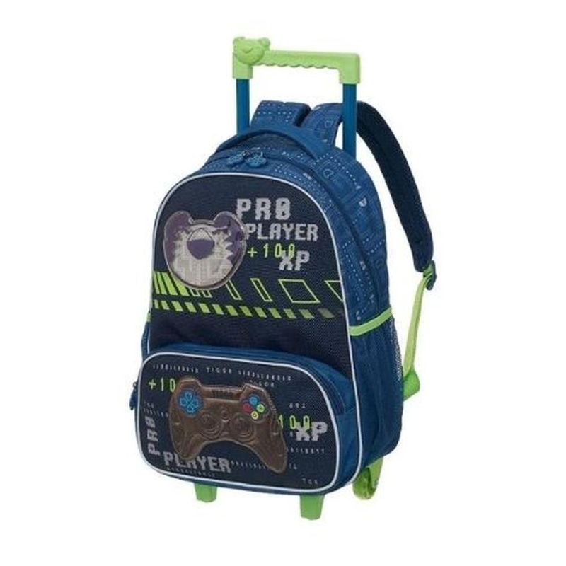 mochila de rodinhas pacific tigor tigre gamer 43cm 7t07 (mp)