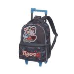 mochila de rodinhas pacific tigor tigre champion 43cm 977u07 (mp)