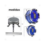 bateria infantil dm toys rock party azul dmt6066 (mp)