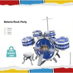 bateria infantil dm toys rock party azul dmt6066 (mp)
