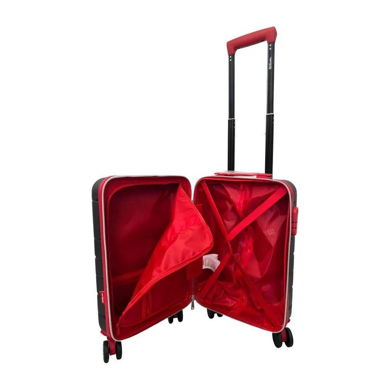 mala de bordo wilson rodas 360° 56x35x22cm preto 9450 (mp)