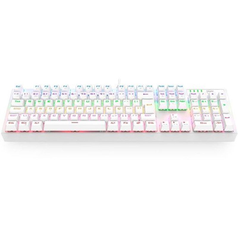 teclado gamer thunderobot red switch branco k104 e-bi