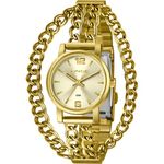 relógio lince feminino dourado lrg4869l29-c2kx