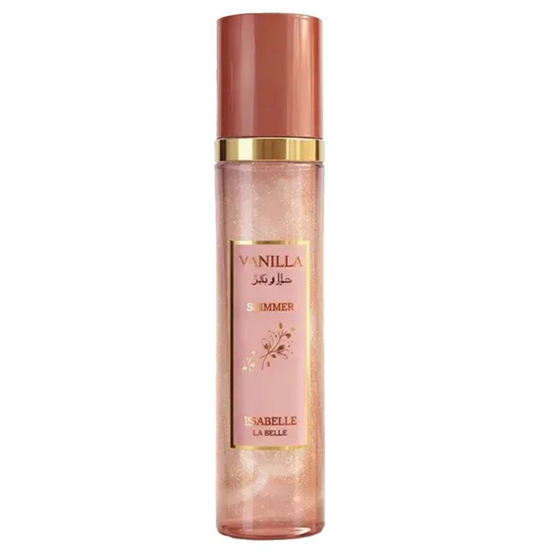 body splash árabe feminino isabelle vanilla shimmer 300ml (mp)