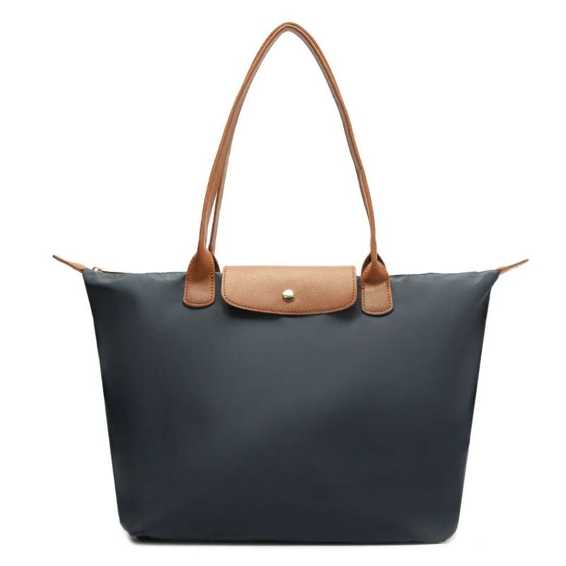bolsa grande anacapri shopping nylon botão azul (mp)