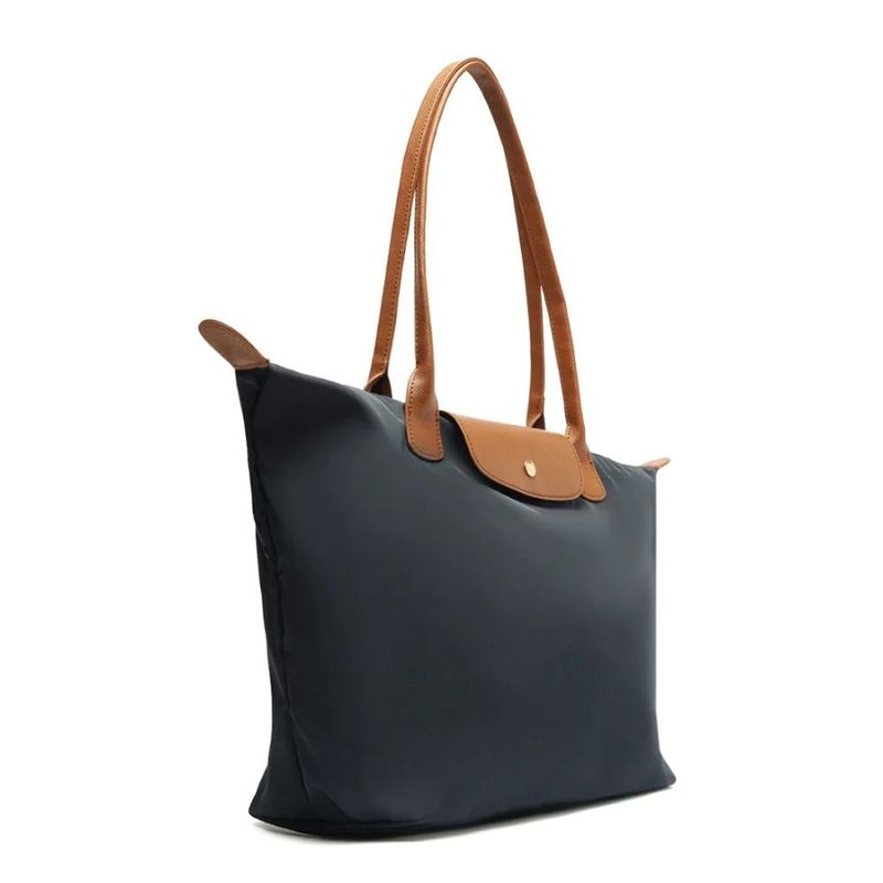 bolsa grande anacapri shopping nylon botão azul (mp)