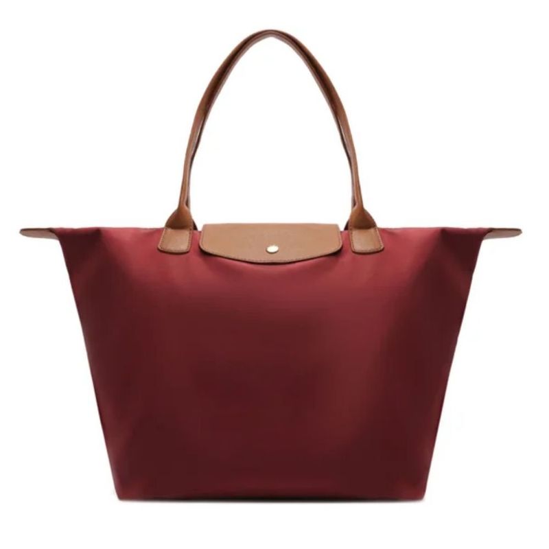 bolsa grande anacapri shopping nylon botão vermelha (mp)