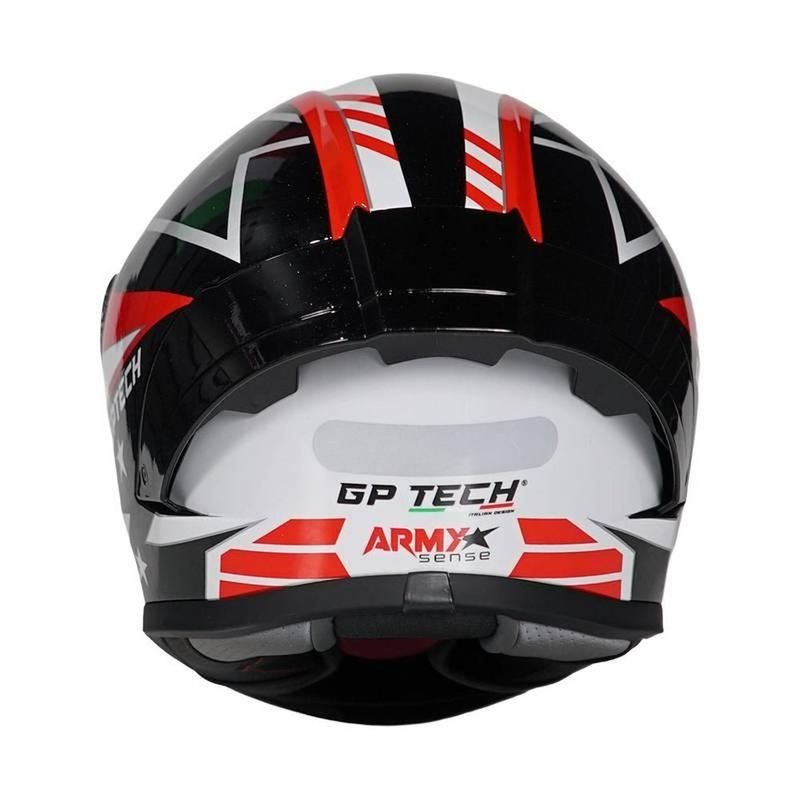 capacete gp tech sense army preto e vermelho 60 (mp)