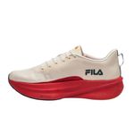 tênis corrida feminino nº34 fila aero skyfoam bege e vermelho (mp)