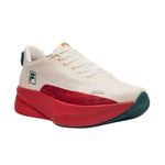 tênis corrida feminino nº34 fila aero skyfoam bege e vermelho (mp)